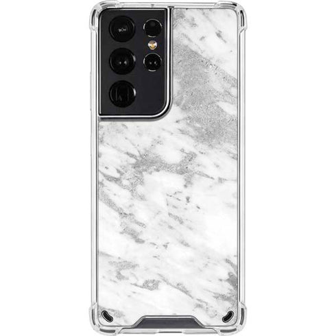 Silver Marble Galaxy S21 Ultra 5G Clear Case