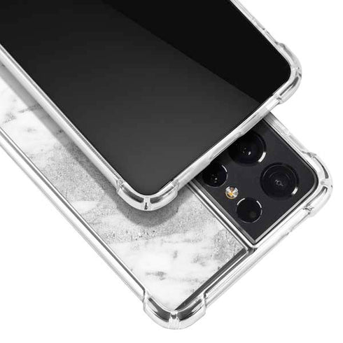 Silver Marble Galaxy S21 Ultra 5G Clear Case