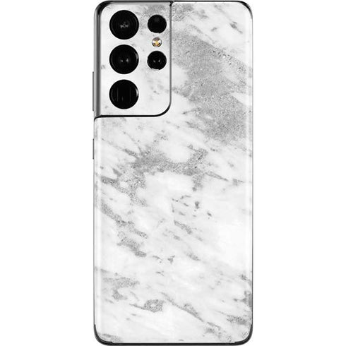 Silver Marble Galaxy S21 Ultra 5G Skin