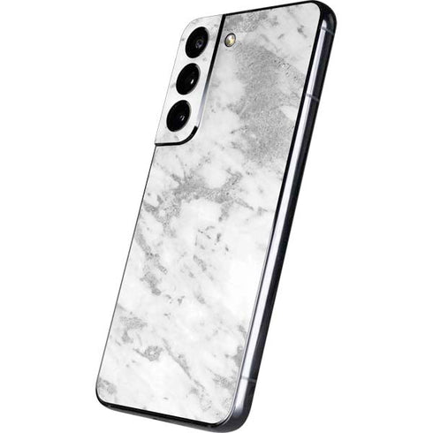 Silver Marble Galaxy S22 Skin