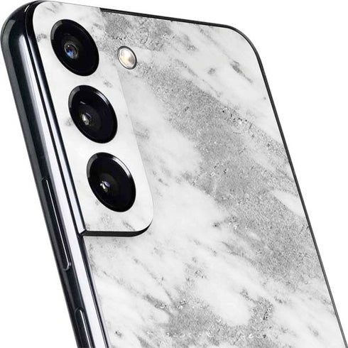 Silver Marble Galaxy S22 Skin