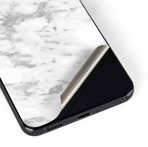 Silver Marble Galaxy S22 Skin
