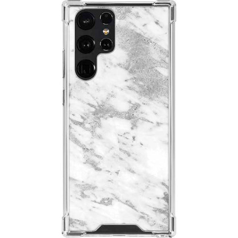 Silver Marble Galaxy S22 Ultra Clear Case
