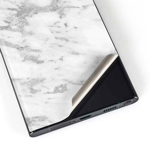 Silver Marble Galaxy S22 Ultra Skin