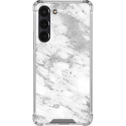 Silver Marble Galaxy S23 Plus Clear Case