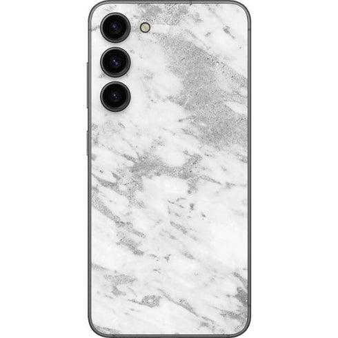Silver Marble Galaxy S23 Plus Skin