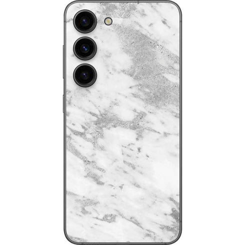 Silver Marble Galaxy S23 Skin