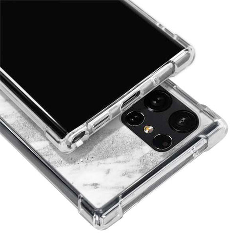 Silver Marble Galaxy S24 Ultra Clear Case
