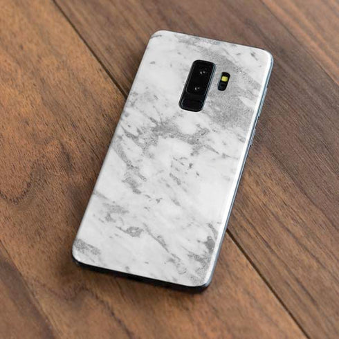 Silver Marble Galaxy S9 Plus Skin
