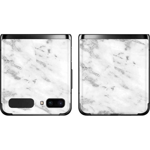 Silver Marble Galaxy Z Flip Skin