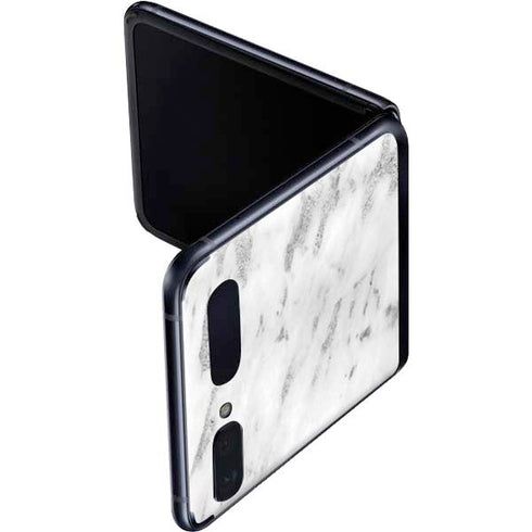 Silver Marble Galaxy Z Flip Skin