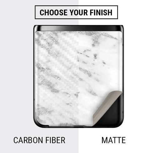 Silver Marble Galaxy Z Flip Skin