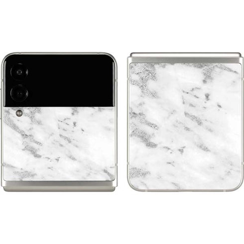 Silver Marble Galaxy Z Flip3 5G Skin