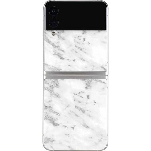 Silver Marble Galaxy Z Flip4 5G Skin
