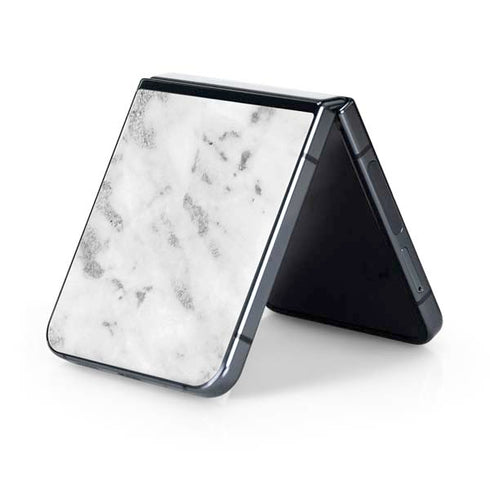 Silver Marble Galaxy Z Flip5 5G Skin