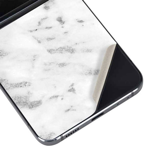 Silver Marble Galaxy Z Flip5 5G Skin