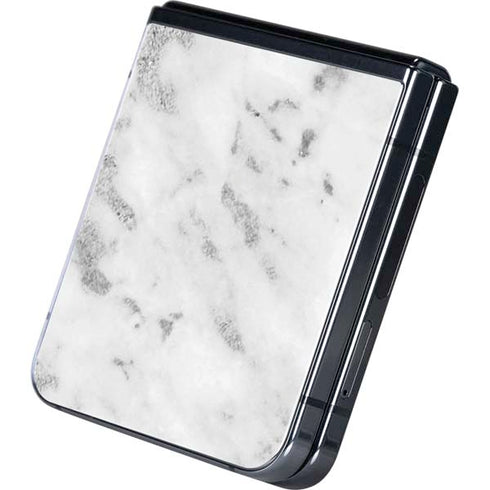 Silver Marble Galaxy Z Flip5 5G Skin