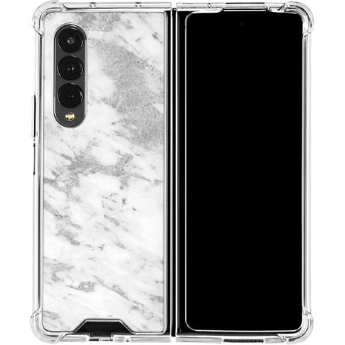 Silver Marble Galaxy Z Fold4 5G Clear Case