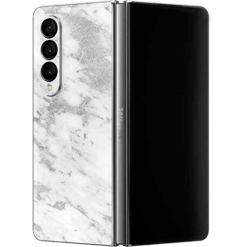 Silver Marble Galaxy Z Fold4 5G Skin