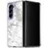 Silver Marble Galaxy Z Fold5 5G Clear Case