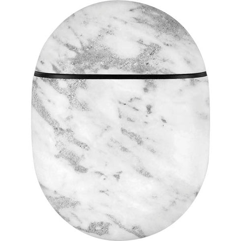 Silver Marble Google Pixel Buds Skin