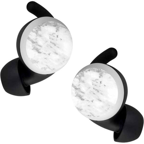 Silver Marble Google Pixel Buds Skin