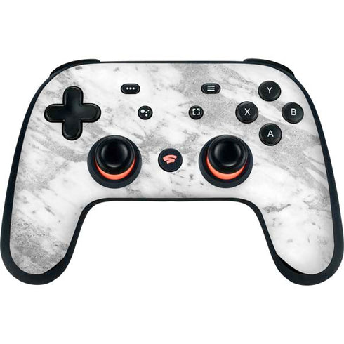 Silver Marble Google Stadia Controller Skin