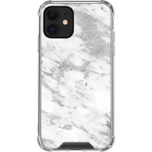 Silver Marble iPhone 12 Clear Case