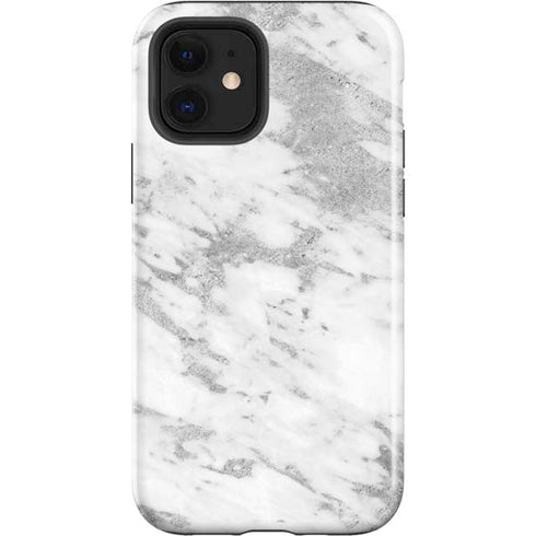 Silver Marble iPhone 12 Impact Case