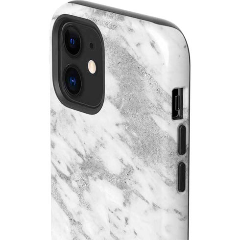 Silver Marble iPhone 12 Impact Case
