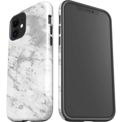 Silver Marble iPhone 12 Impact Case