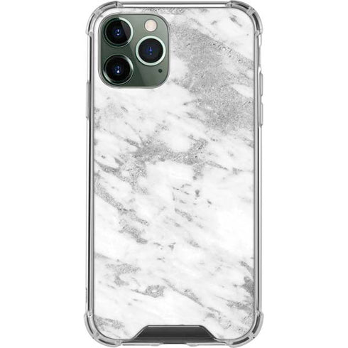 Silver Marble iPhone 12 Pro Clear Case