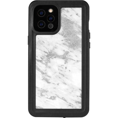 Silver Marble iPhone 12 Pro Max Waterproof Case