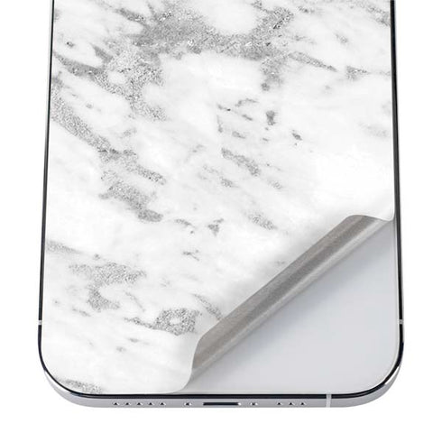Silver Marble iPhone 12 Pro Skin