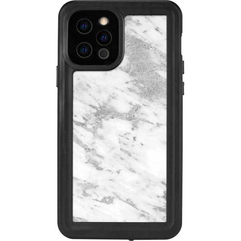 Silver Marble iPhone 12 Pro Waterproof Case