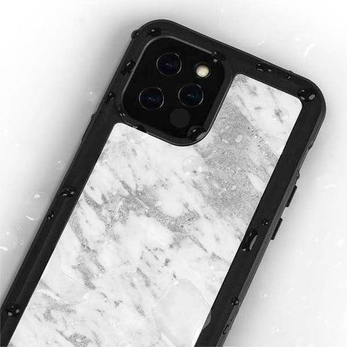 Silver Marble iPhone 12 Pro Waterproof Case
