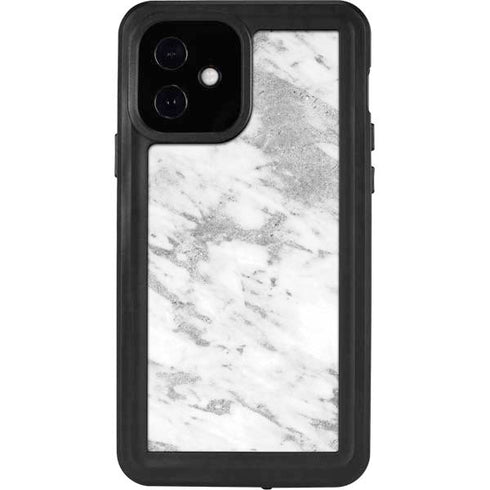Silver Marble iPhone 12 Waterproof Case