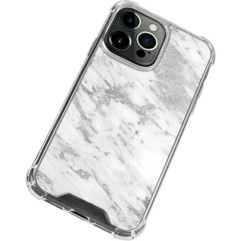 Silver Marble iPhone 13 Pro Clear Case