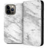 Silver Marble iPhone 13 Pro Max Folio Case