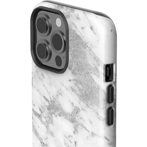 Silver Marble iPhone 13 Pro Max Impact Case