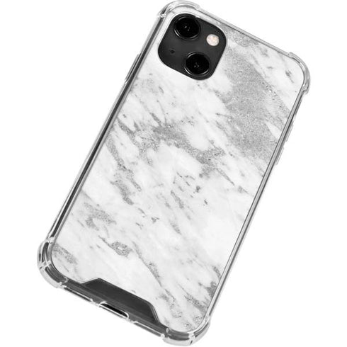 Silver Marble iPhone 14 Clear Case