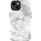 Silver Marble iPhone 14 Plus Impact Case