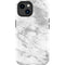 Silver Marble iPhone 15 Plus Impact Case