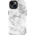 Silver Marble iPhone 15 Plus Impact Case