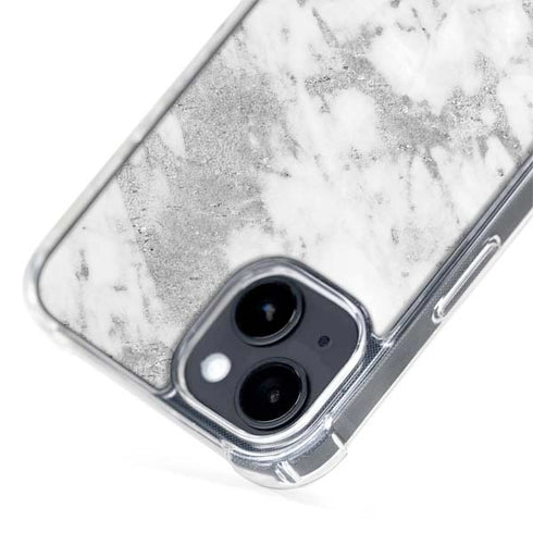 Silver Marble iPhone 14 Plus MagSafe Case