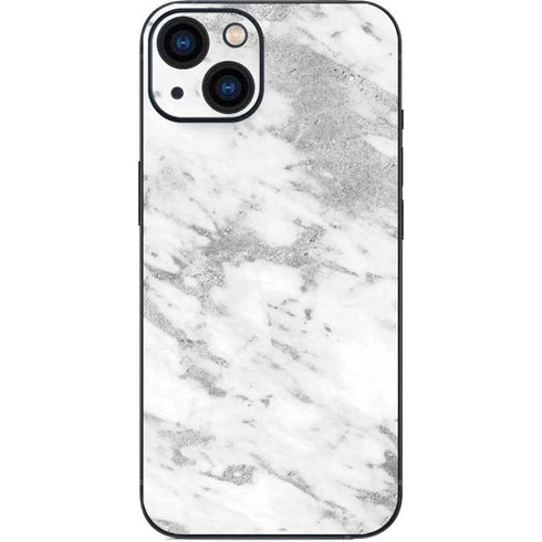 Silver Marble iPhone 15 Plus Skin