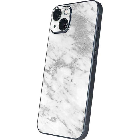 Silver Marble iPhone 15 Plus Skin