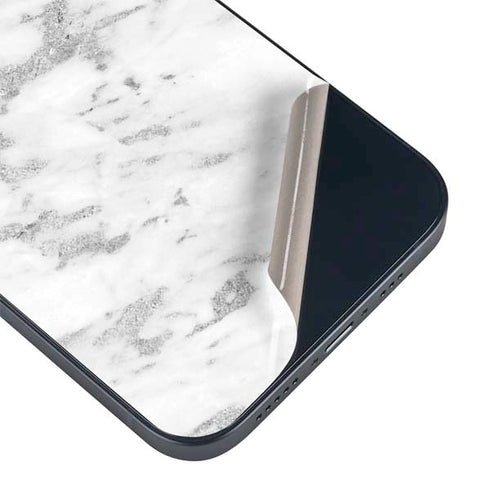 Silver Marble iPhone 14 Plus Skin