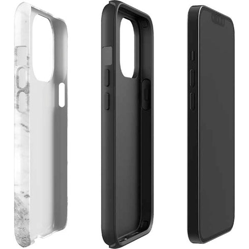 Silver Marble iPhone 15 Pro Impact Case
