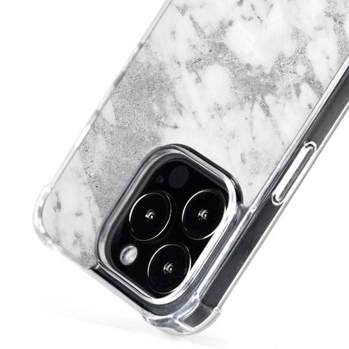 Silver Marble iPhone 15 Pro MagSafe Case